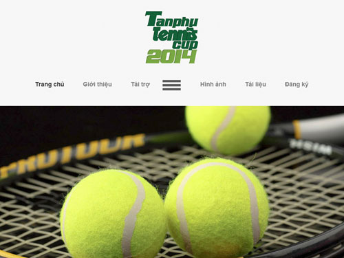 Tanphu Tennis Cup 2014 chính thức ra mắt website mới